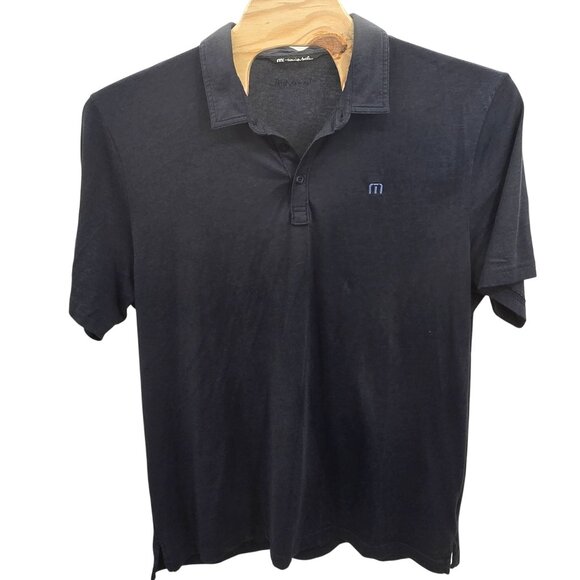 Travis Mathew Navy Polo Shirt XXXL Cotton Blend Men's Golf Short Sleeve - Picture 2 of 7